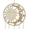 image:imageDeco 79 Metal Indoor Outdoor Embellished Moon and Sun Windchime with Glass Beads and Bells 10 x 1 x 31 Silver