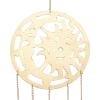 image:imageDeco 79 Metal Indoor Outdoor Embellished Moon and Sun Windchime with Glass Beads and Bells 10 x 1 x 31 Silver