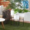 image:imageDeco 79 Metal Indoor Outdoor Planter Large Planter Pot with Removable Stand Set of 3 Planters 20 24 28H White
