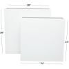 image:imageDeco 79 Metal Indoor Outdoor Planter Minimalistic Rectangular Large Planter Pot Set of 2 Planters 28 24H WhiteWhite