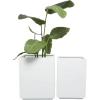 image:imageDeco 79 Metal Indoor Outdoor Planter Minimalistic Rectangular Large Planter Pot Set of 2 Planters 28 24H WhiteWhite