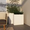 image:imageDeco 79 Metal Indoor Outdoor Planter Minimalistic Rectangular Large Planter Pot Set of 2 Planters 28 24H WhiteWhite