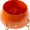 image:imageDeco 79 Metal Indoor Outdoor Planter Small Planter Pot with Removable Stand Set of 2 Planters 8 10H YellowOrange