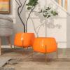 image:imageDeco 79 Metal Indoor Outdoor Planter Small Planter Pot with Removable Stand Set of 2 Planters 8 10H YellowOrange