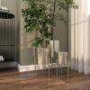 image:imageDeco 79 Metal Indoor Outdoor Planter Small Planter Pot with Removable Stand Set of 2 Planters 8 10H YellowSilver