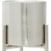 image:imageDeco 79 Metal Indoor Outdoor Planter Small Planter Pot with Removable Stand Set of 2 Planters 8 10H YellowSilver
