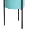 image:imageDeco 79 Metal Indoor Outdoor Planter Small Planter Pot with Removable Stand Set of 2 Planters 8 10H YellowTeal