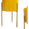 image:imageDeco 79 Metal Indoor Outdoor Planter Small Planter Pot with Removable Stand Set of 2 Planters 8 10H YellowYellow