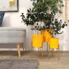 image:imageDeco 79 Metal Indoor Outdoor Planter Small Planter Pot with Removable Stand Set of 2 Planters 8 10H YellowYellow