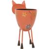 image:imageDeco 79 Metal Pig IndoorOutdoor Planter  Large Planter Pot with Floral Accents 8 x 14 x 16 PinkPink