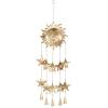 image:imageDeco 79 Metal Sun and Star Indoor Outdoor Windchime with Glass Beads and Cone Bells 14 x 1 x 35 GoldGold