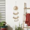 image:imageDeco 79 Metal Sun and Star Indoor Outdoor Windchime with Glass Beads and Cone Bells 14 x 1 x 35 GoldGold