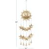 image:imageDeco 79 Metal Sun and Star Indoor Outdoor Windchime with Glass Beads and Cone Bells 14 x 1 x 35 GoldGold