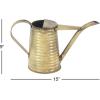 image:imageDeco 79 Metal Watering Can Indoor Outdoor Planter Beehive Shaped Watering Can Small Planter Pot with Large Loop Handle Planter 14 x 8 x 12 CreamBrass