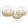 image:imageDeco 79 Metal Wire Decorative Bowl Set of 3 9 11 13W Gold