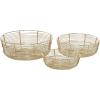 image:imageDeco 79 Metal Wire Decorative Bowl Set of 3 9 11 13W Gold