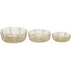 image:imageDeco 79 Metal Wire Decorative Bowl Set of 3 9 11 13W Gold