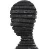 image:imageDeco 79 Polystone People Decorative Sculpture Tall Slim Figure Home Decor Statue with Ribbed Body and Glitter Accents Accent Figurine 8 x 8 x 43 Black