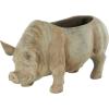 image:imageDeco 79 Resin Pig Indoor Outdoor Planter Small Planter Pot with Distressed Details Planter 16 x 7 x 8 Beige