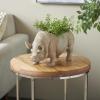 image:imageDeco 79 Resin Pig Indoor Outdoor Planter Small Planter Pot with Distressed Details Planter 16 x 7 x 8 Beige