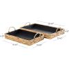 image:imageDeco 79 Seagrass Handmade Nesting Tray with Black Wood Interiors Set of 2 20 16 W Light BrownLight Brown