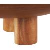image:imageDeco 79 Teak Wood Handmade Decorative Bowl Round with Peg Legs 17 x 17 x 6 Brown