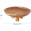 image:imageDeco 79 Teak Wood Handmade Decorative Bowl Round with Peg Legs 17 x 17 x 6 Brown