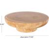 image:imageDeco 79 Teak Wood Handmade Decorative Bowl with Elevated Base 17 x 17 x 5 Brown