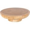 image:imageDeco 79 Teak Wood Handmade Decorative Bowl with Elevated Base 17 x 17 x 5 Brown