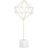 image:imageCosmoLiving by Cosmopolitan Marble Geometric Sculpture with Black Base 9 x 9 x 18 Gold22 x 9 x 9