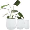 image:imageCosmoLiving by Cosmopolitan Metal Geometric Indoor Outdoor Planter Hexagon Large Planter Pot Set of 3 Planters 20 16 10W WhiteWhite