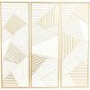 image:imageCosmoLiving by Cosmopolitan Metal Geometric Wall Decor with Gold Frame Set of 3 16W 48H Gold