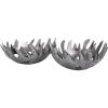 image:imageDeco 79 Aluminum Metal Large Decorative Bowl Catch All for Entryway Set of 2 Decorative Fruit Bowl 14 12W SilverBlack