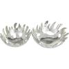 image:imageDeco 79 Aluminum Metal Large Decorative Bowl Catch All for Entryway Set of 2 Decorative Fruit Bowl 14 12W SilverSilver