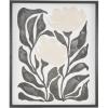 image:imageDeco 79 Canvas Floral Framed Wall Art with Black Stems and Leaves 24 x 20 x 1 White