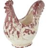 image:imageDeco 79 Magnesium Oxide Rooster Indoor Outdoor Planter Small Planter Pot with Rust Colored Distressed Details Planter 14 x 7 x 14 White