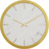 image:imageDeco 79 Marble Wall Clock with White Face 16 x 2 x 16 GoldGold