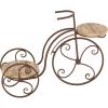 image:imageDeco 79 Metal Bike Indoor Outdoor Plantstand Indoor Outdoor 2 Tier Plant Shelf Plant Stand 31 x 10 x 23 BrownBrown