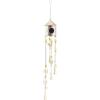 image:imageDeco 79 Metal Butterfly Indoor Outdoor Birdhouse Windchime with Glass Beads and Bells 5 x 5 x 32 BronzeGold