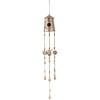 image:imageDeco 79 Metal Indoor Outdoor Birdhouse Windchime with Glass Beads and Bells 6 x 6 x 42 Bronze