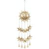 image:imageDeco 79 Metal Sun and Star Indoor Outdoor Windchime with Glass Beads and Cone Bells 14 x 1 x 35 GoldGold