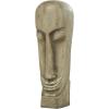 image:imageDeco 79 Resin Face Decorative Sculpture Tall Distressed Totem Home Decor Statue Accent Figurine 12 x 10 x 37 Gray