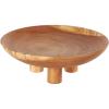 image:imageDeco 79 Teak Wood Handmade Decorative Bowl Round with Peg Legs 17 x 17 x 6 Brown