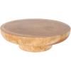image:imageDeco 79 Teak Wood Handmade Decorative Bowl with Elevated Base 17 x 17 x 5 Brown