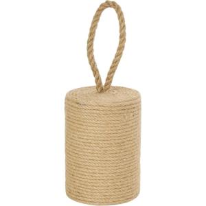 image:imageDeco 79 Cotton Fabric Buoy Decorative Sculpture Coiled Colorblock Home Decor Statues with Red and Blue Bases Set of 2 Accent Figurines 5W 7H CreamSMALL SIZE