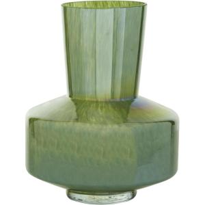 image:imageDeco 79 Glass Geometric Vase 11 x 10 x 12 GreenSMALL SIZE