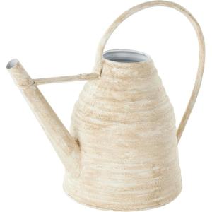 image:imageDeco 79 Metal Watering Can Indoor Outdoor Planter Beehive Shaped Watering Can Small Planter Pot with Large Loop Handle Planter 14 x 8 x 12 CreamCream