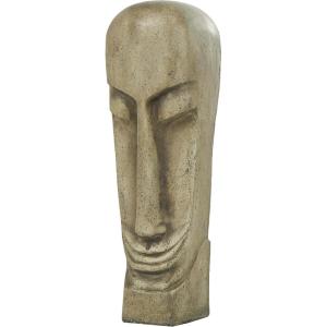 image:imageDeco 79 Resin Face Decorative Sculpture Tall Distressed Totem Home Decor Statue Accent Figurine 12 x 10 x 37 Gray