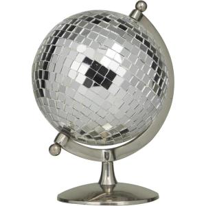 image:imageDeco 79 Stainless Steel Metal Disco Ball Style Globe 8 x 7 x 10 SilverSilver