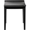 image:imageDeco 79 Wood Living Room Stool Minimalistic Curved Ottoman Foot Stool 19 x 15 x 17 BlackBlack